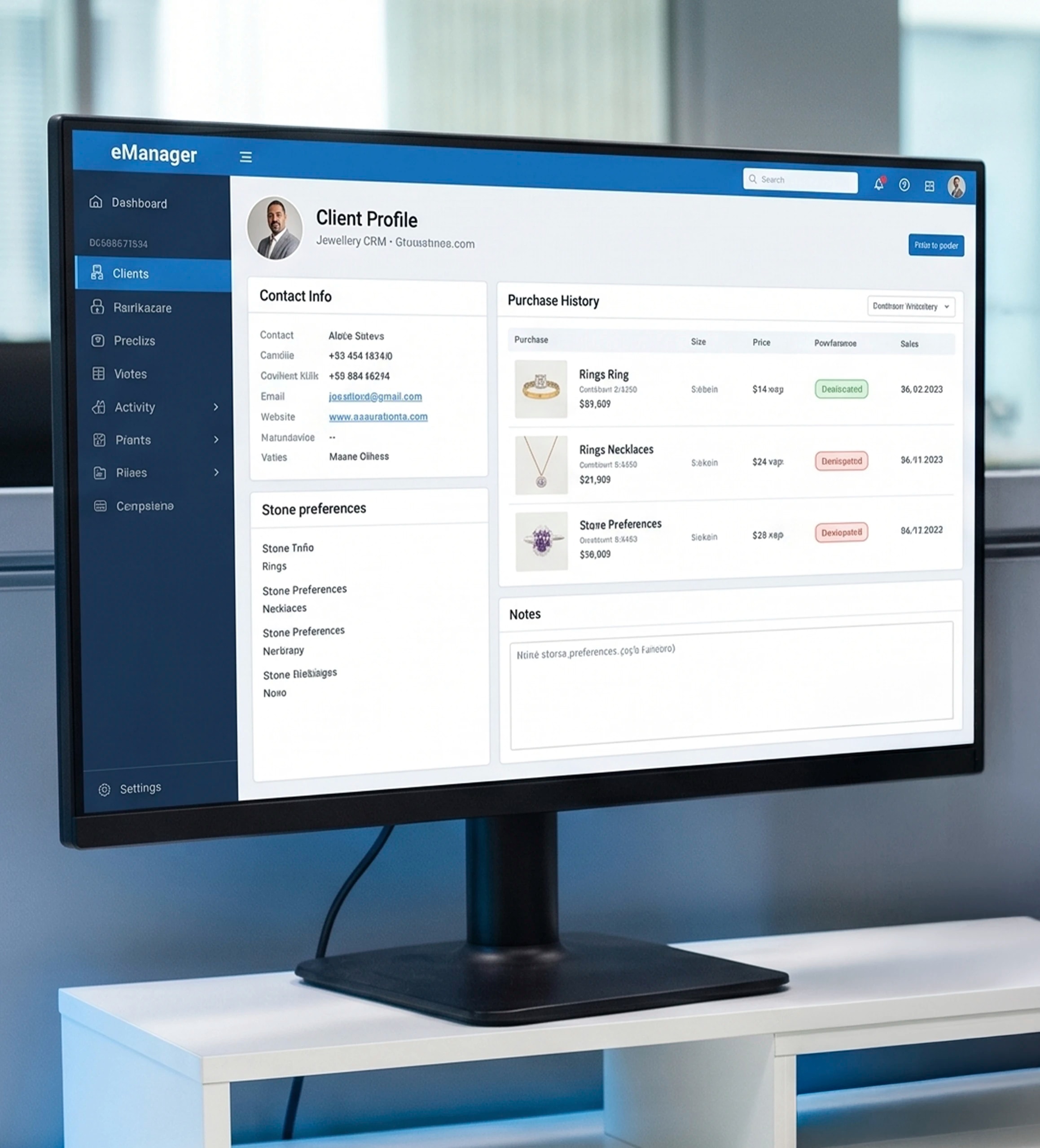 Illustrazione CRM clienti e relazioni