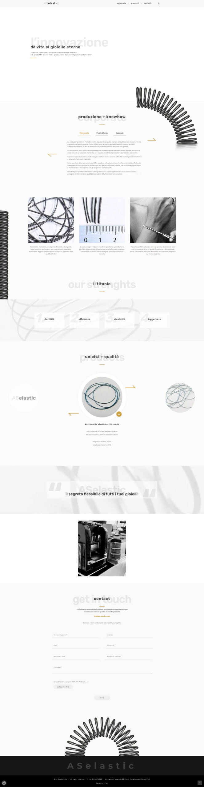 AS - Elastic sito web one page — 2
