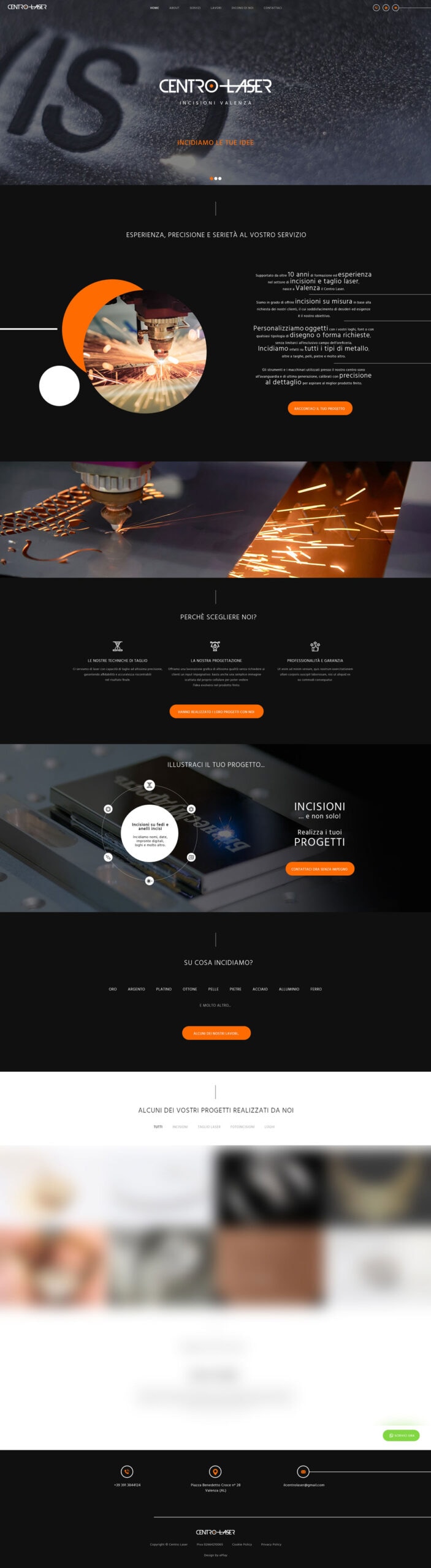 Centro Laser sito web one-page — 2