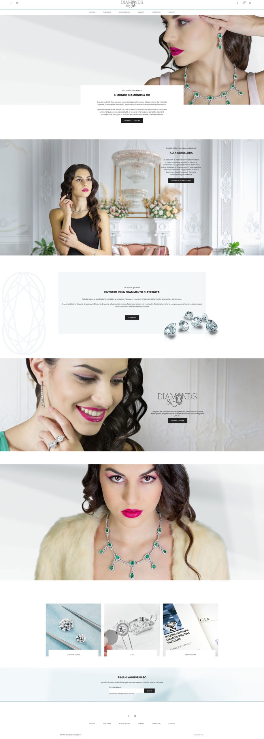 Diamonds&Co sito web info-commerce — 2