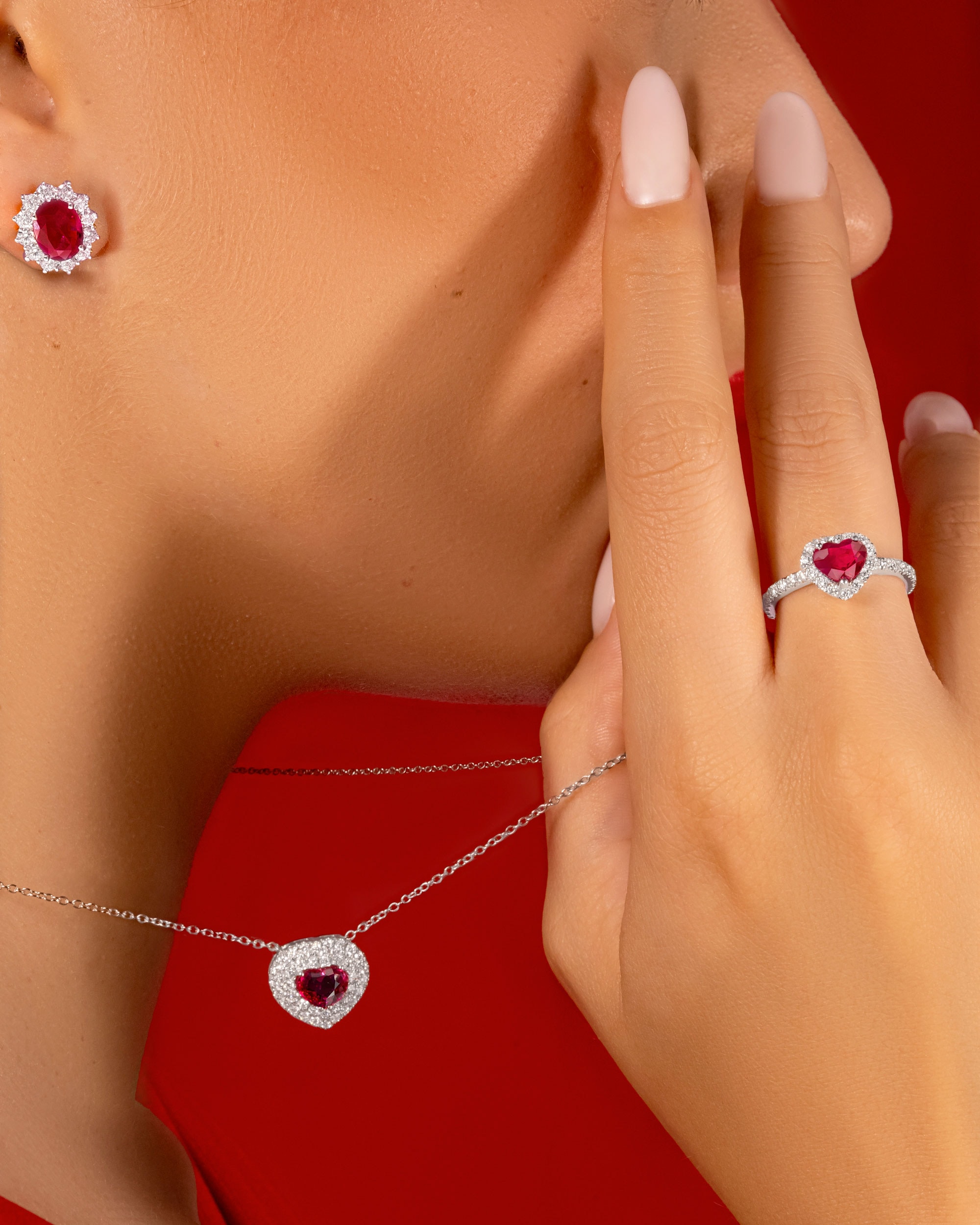 Diamonds&Co shooting gioielli concept cromatico rosso — 4