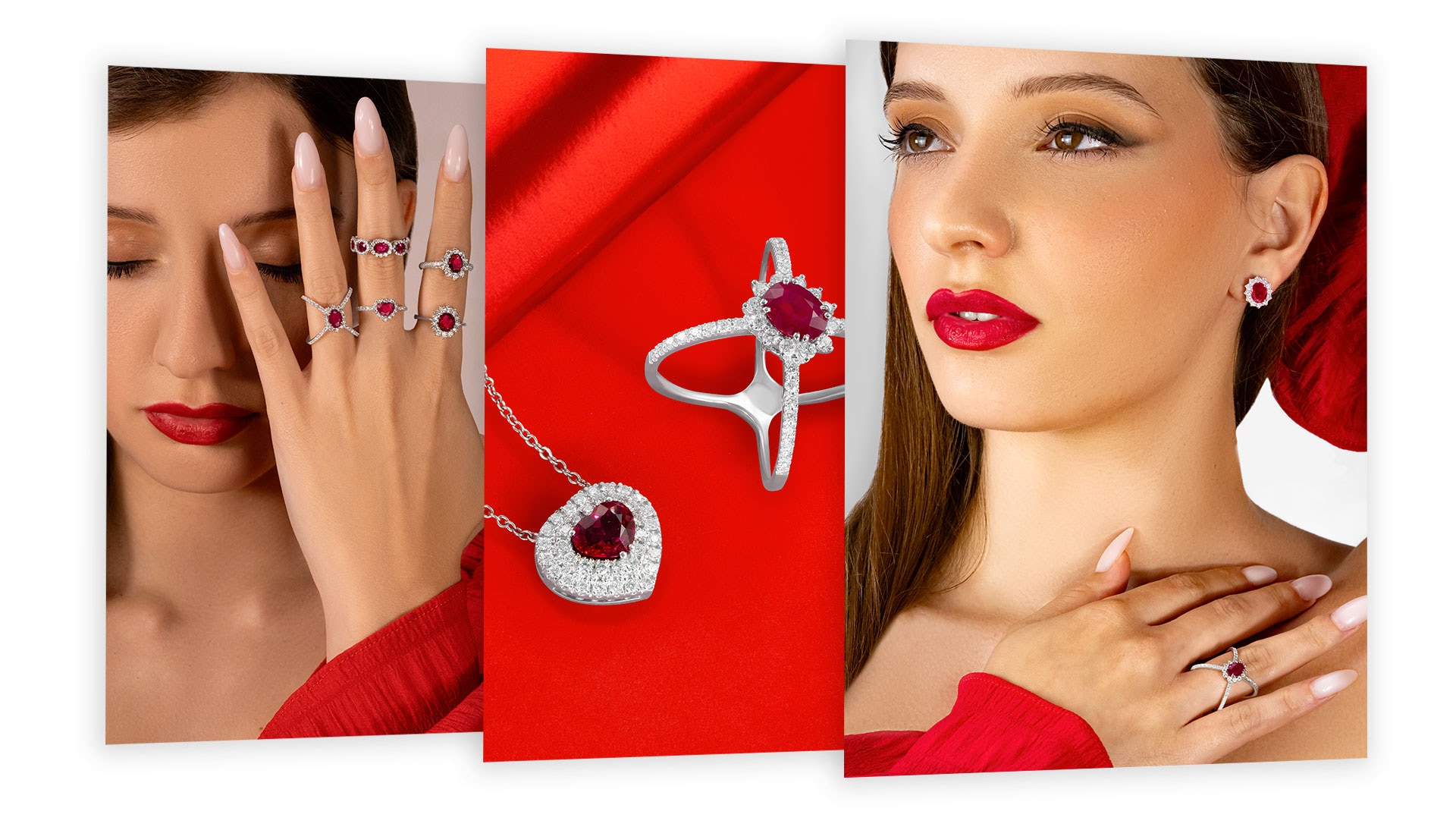 Diamonds&Co shooting gioielli concept cromatico rosso — 1