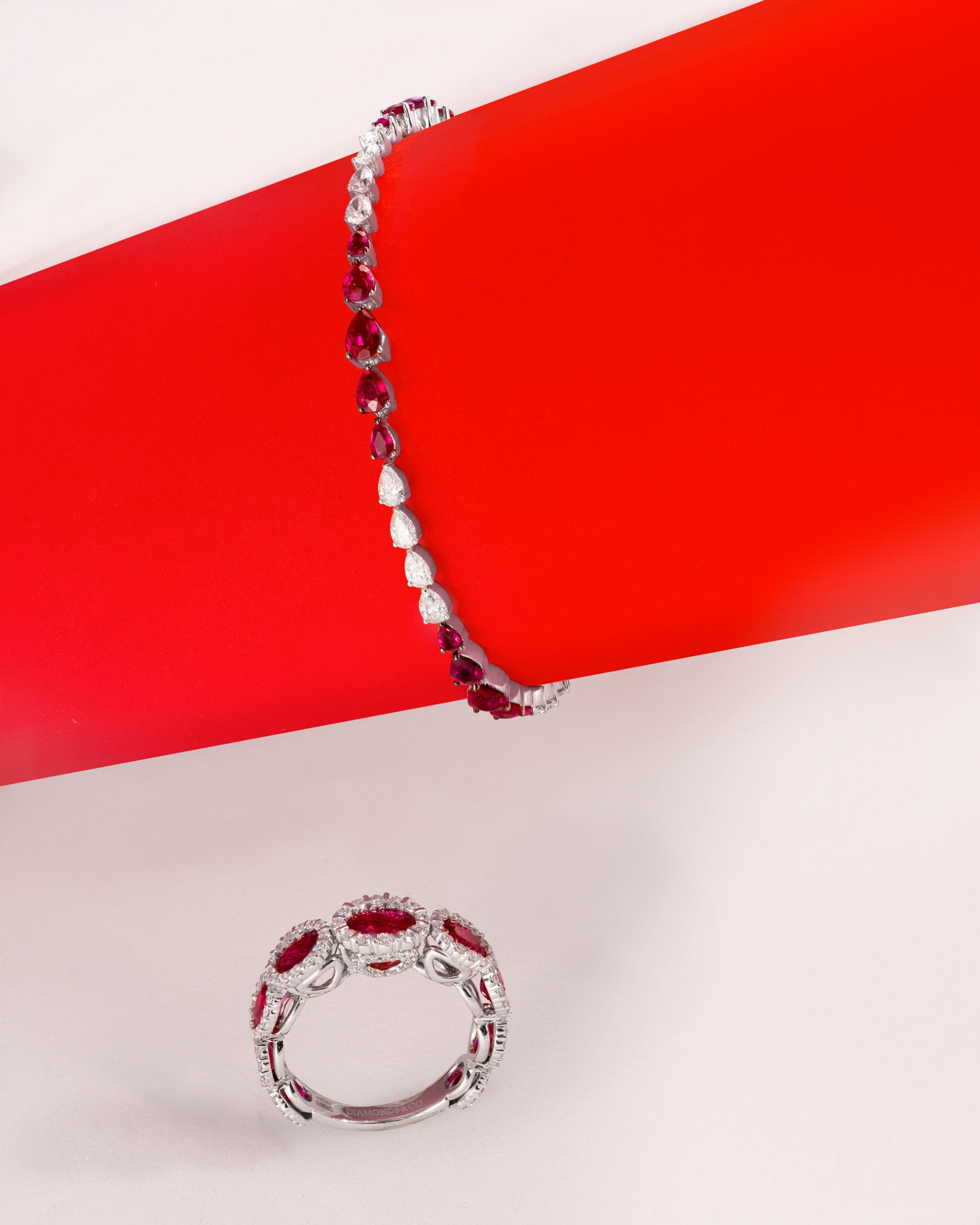 Diamonds&Co shooting gioielli concept cromatico rosso — 8