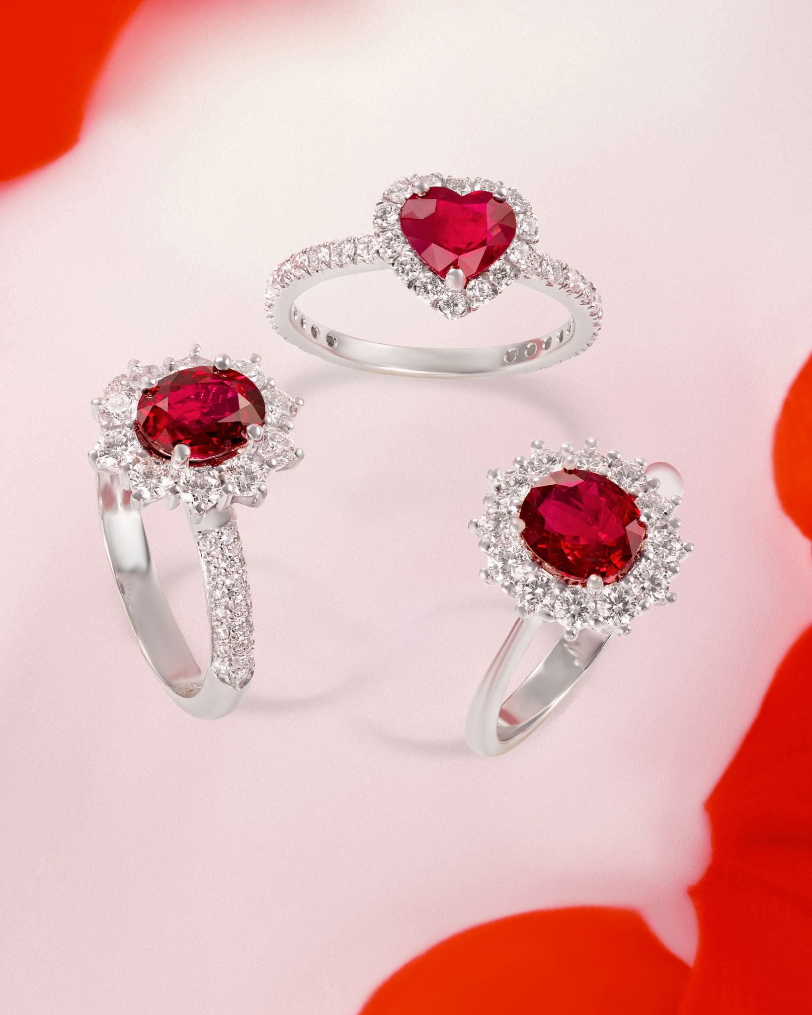 Diamonds&Co shooting gioielli concept cromatico rosso — 5