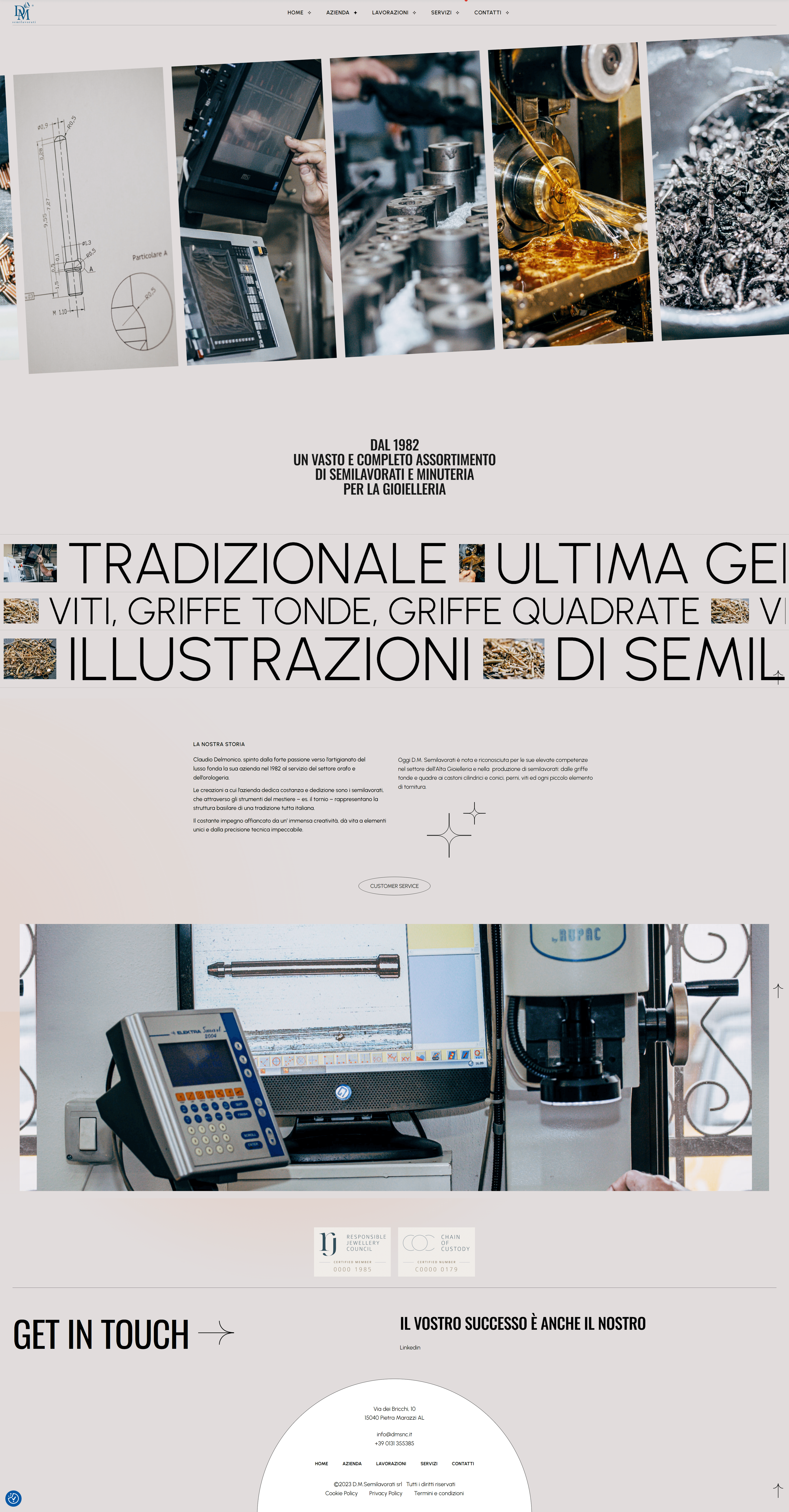 DM Semilavorati sito web — 3