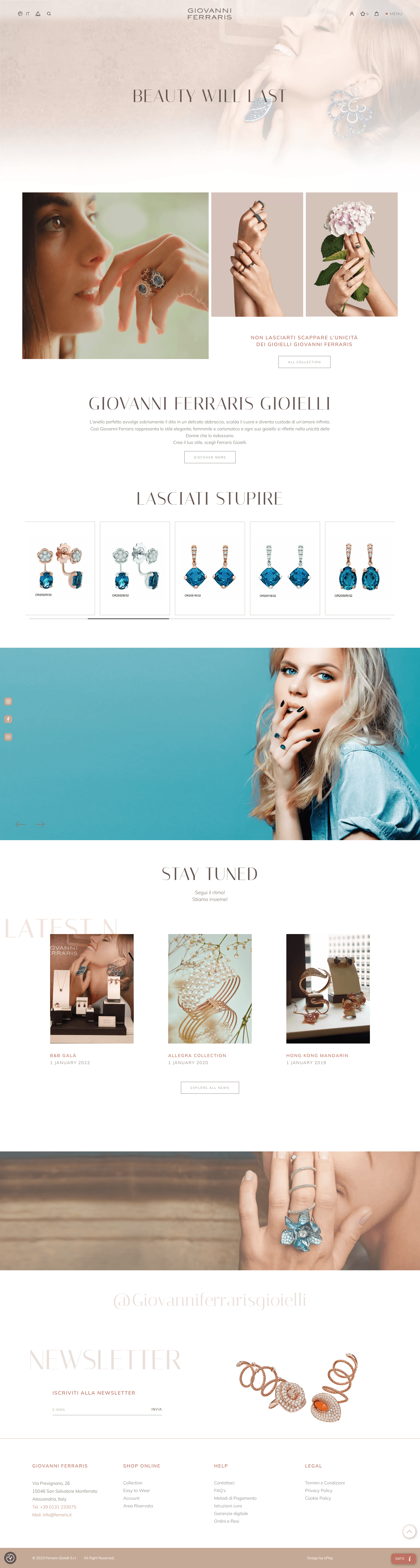 Ferraris Gioielli sito web e-commerce — 2