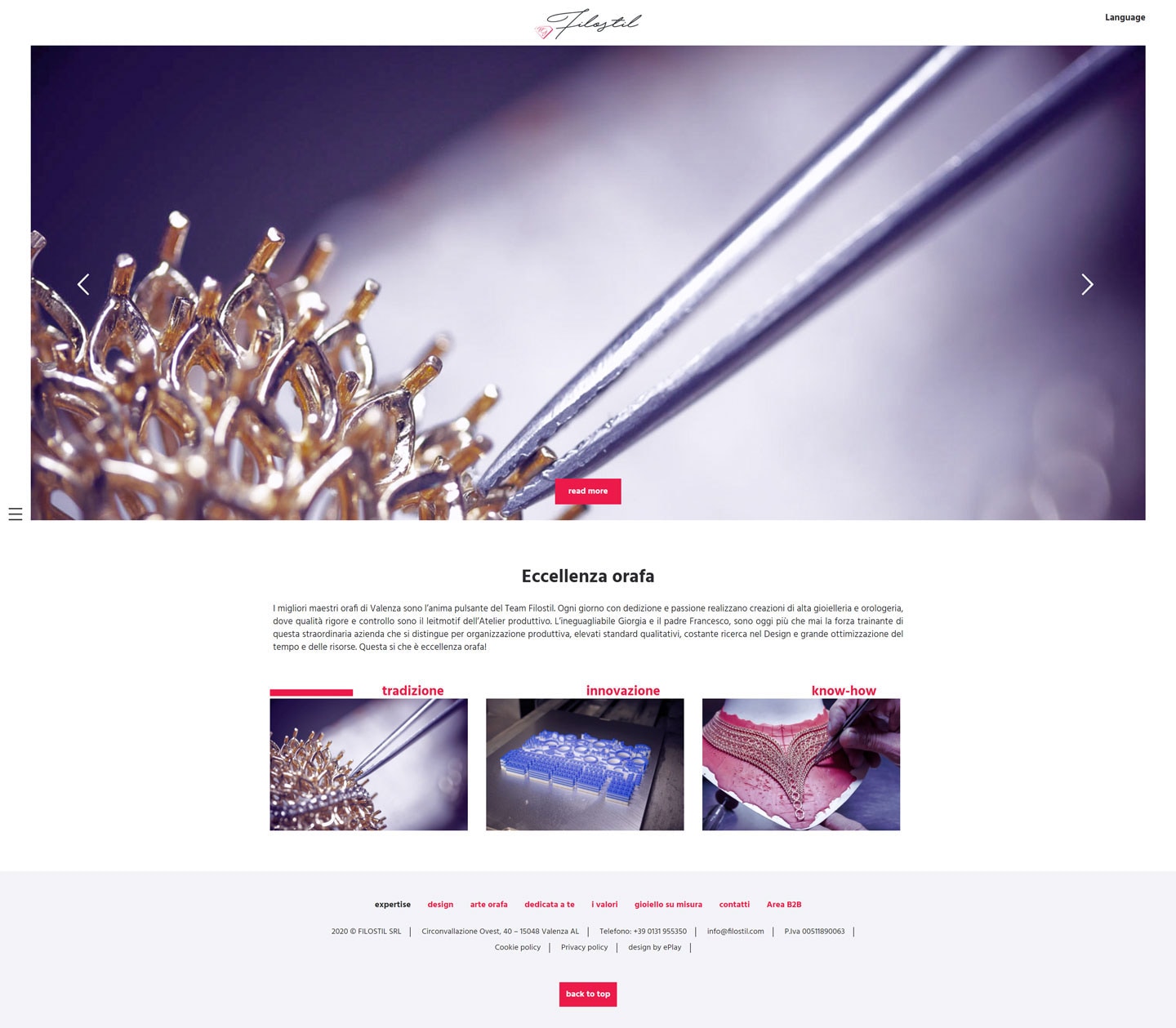 Filostil sito web — 5