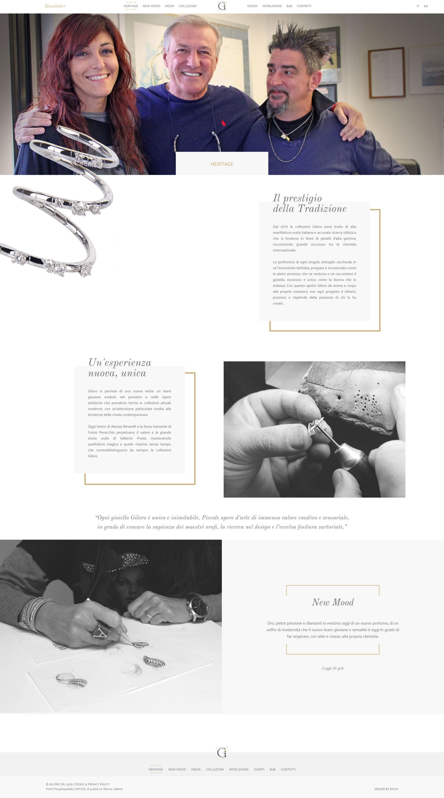 Giloro sito web — 5