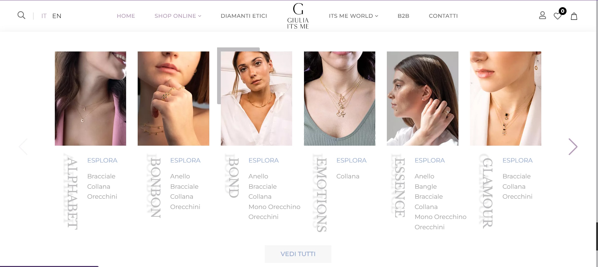 Giulia Its Me sito web e-commerce — 2