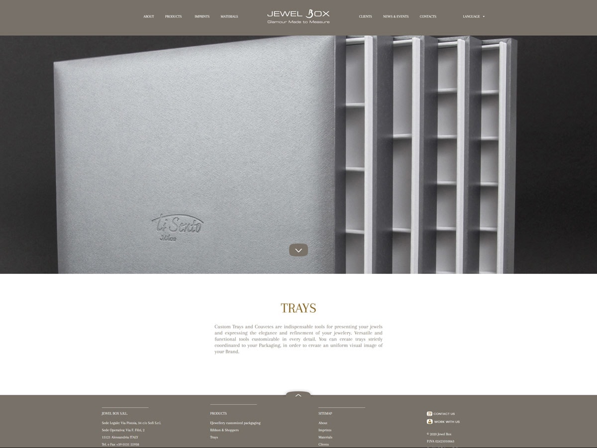 Jewel Box restyling sito web — 9