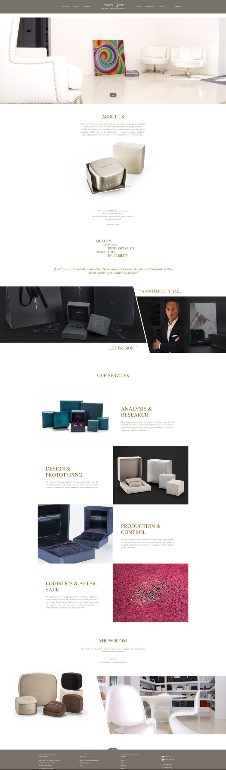 Jewel Box restyling sito web — 3