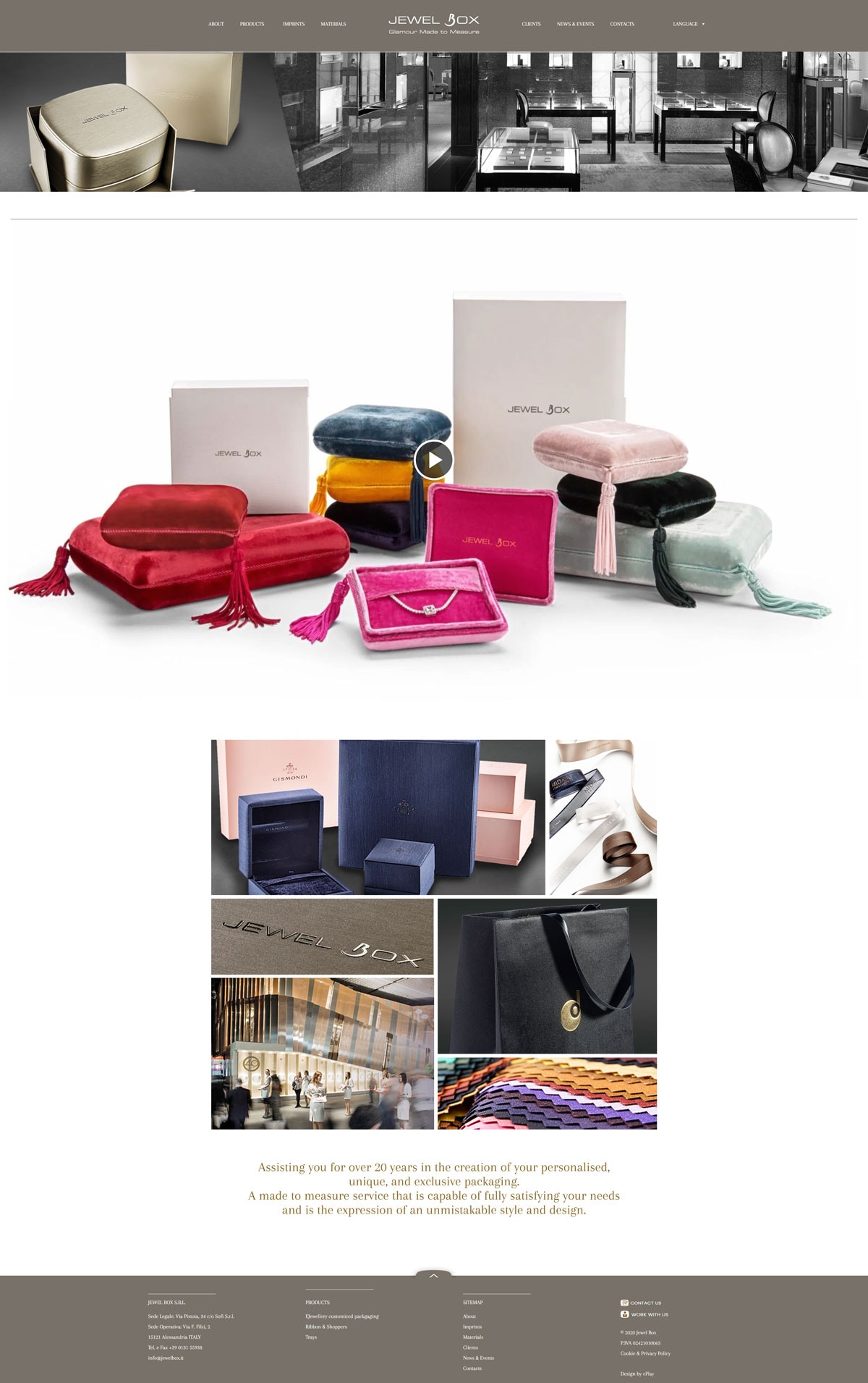 Jewel Box restyling sito web — 2