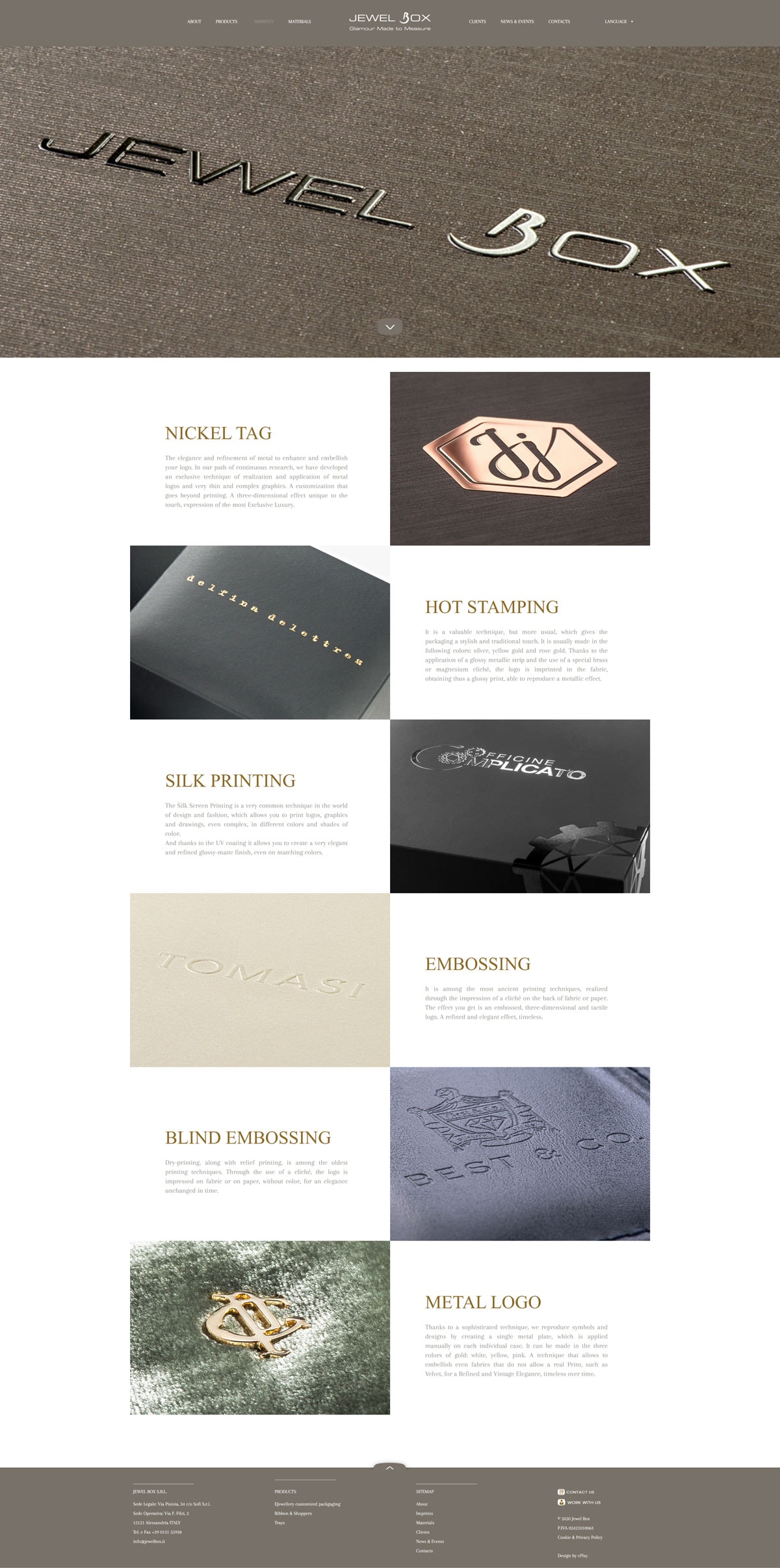 Jewel Box restyling sito web — 4