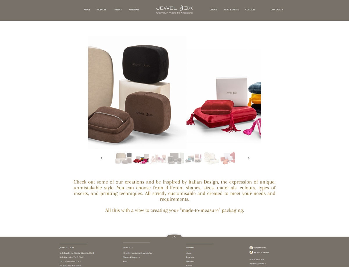 Jewel Box restyling sito web — 7