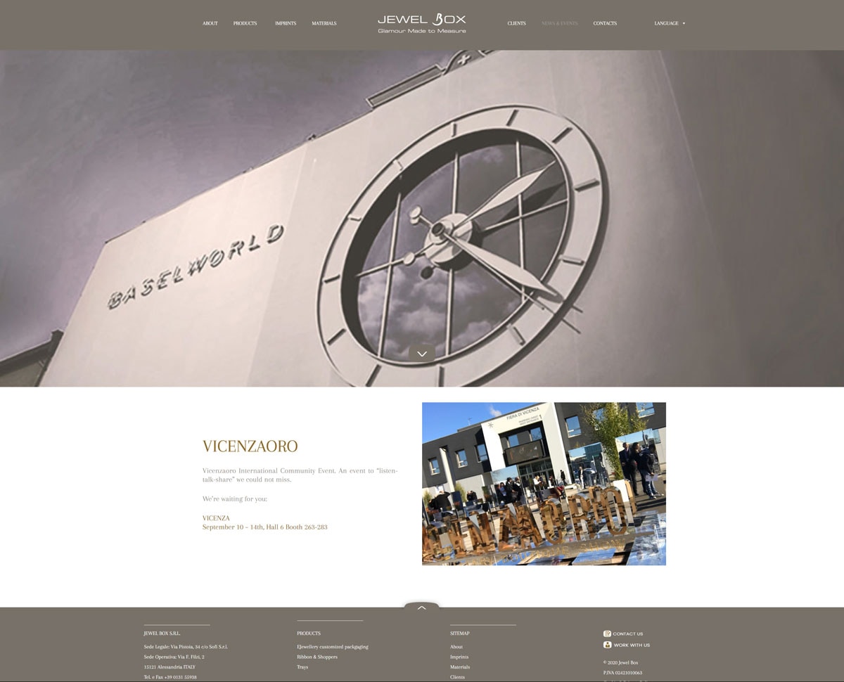 Jewel Box restyling sito web — 10