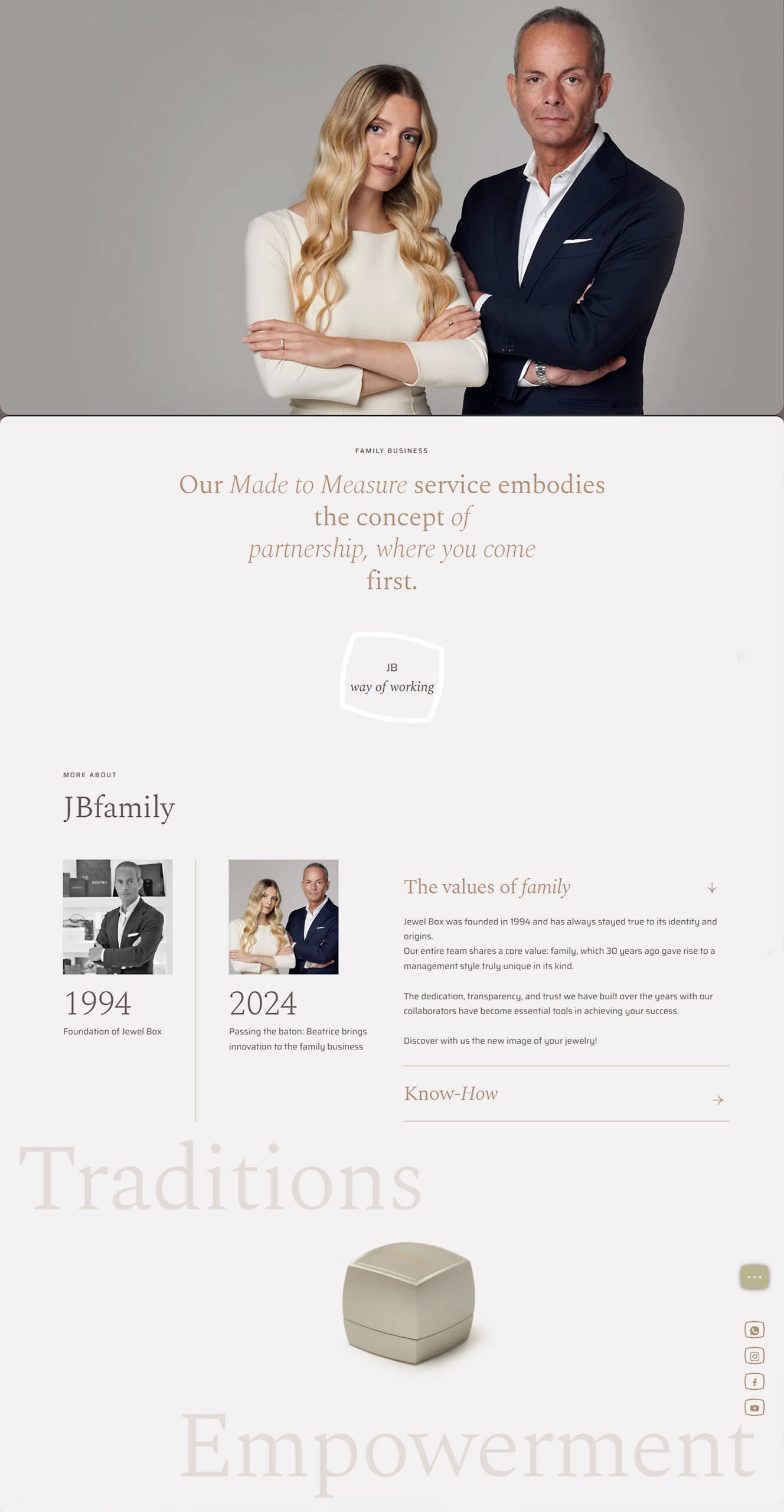 JewelBox sito web — 3