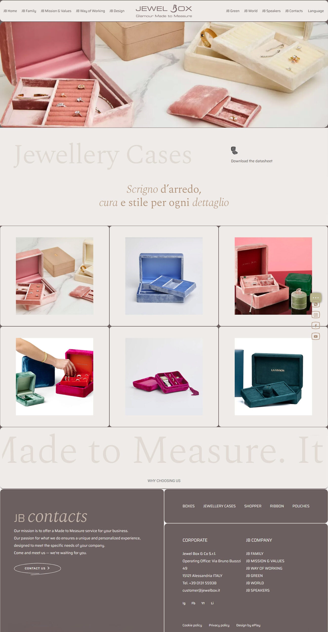 JewelBox sito web — 4