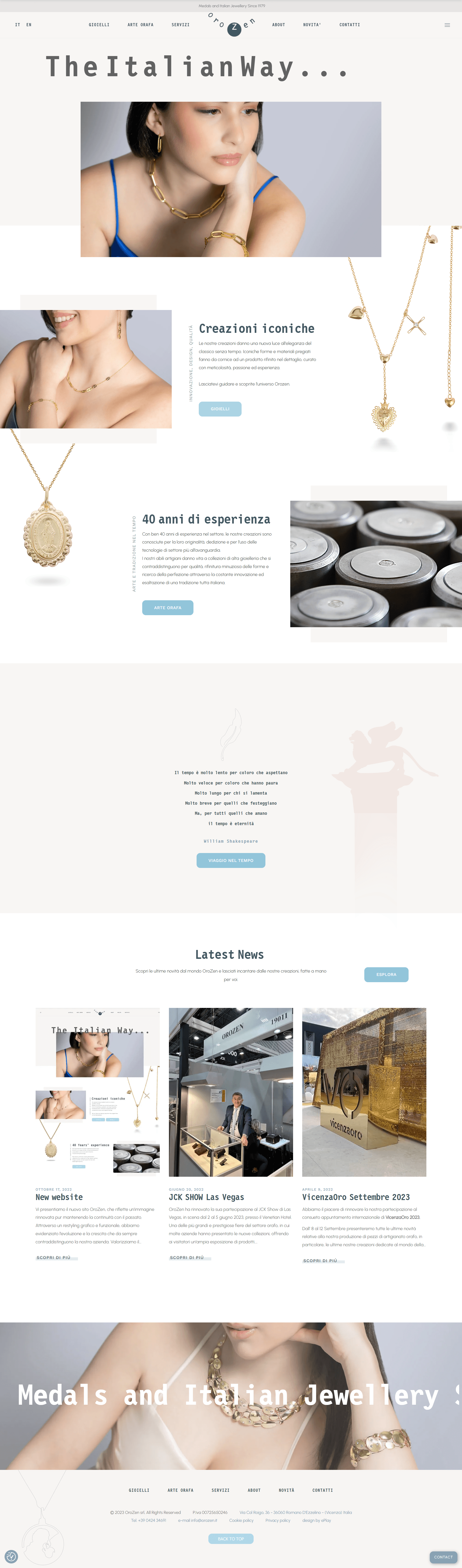 Orozen sito web — 2