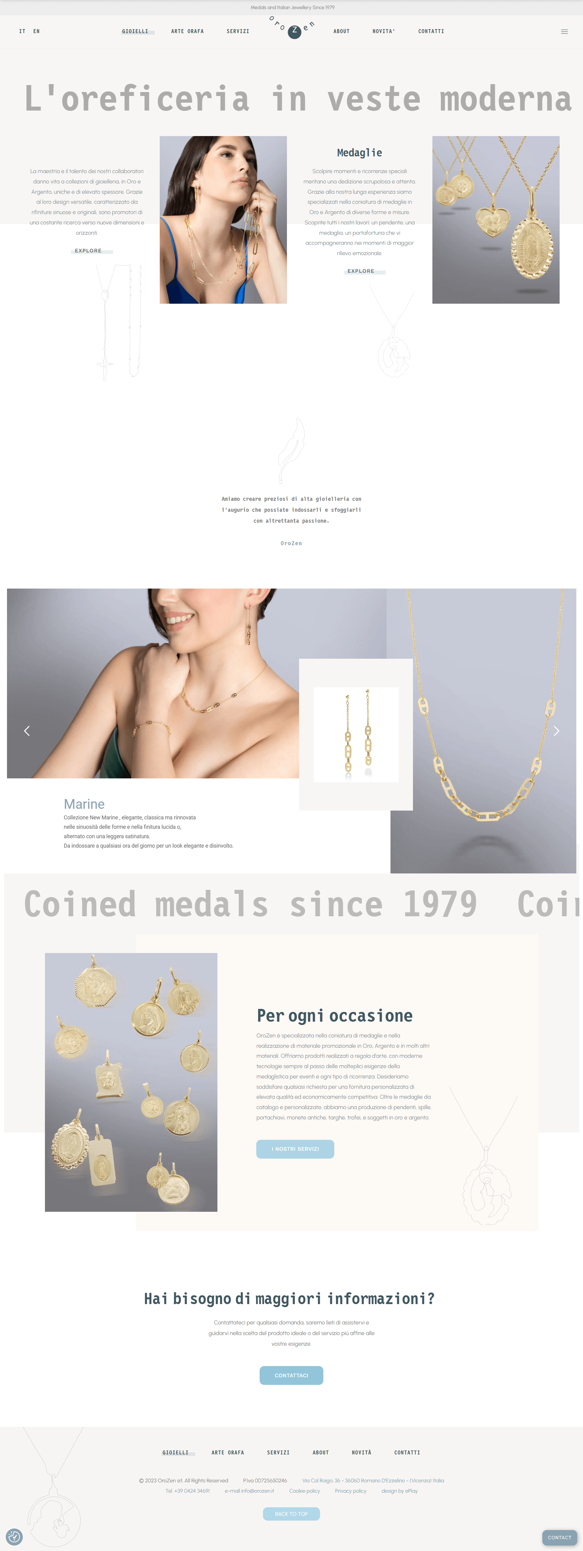Orozen sito web — 5