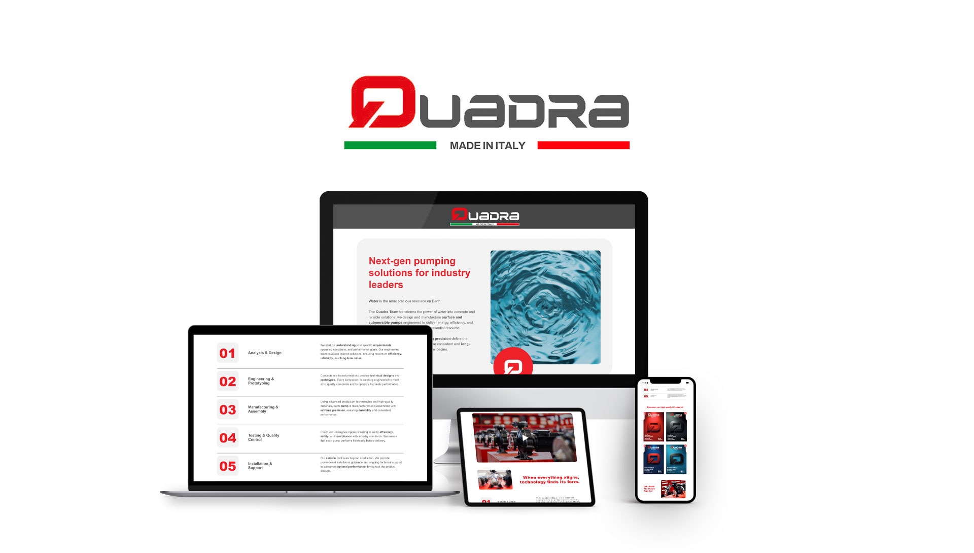 Quadra sito web one page — 1