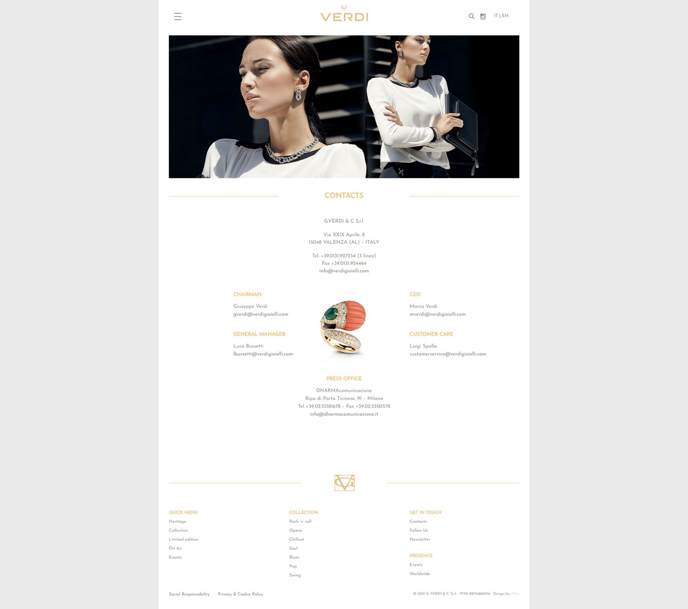 Verdi Gioielli restyling sito web — 8