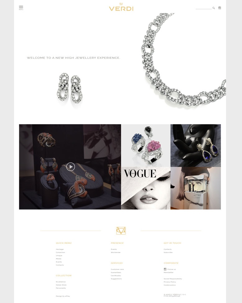 Verdi Gioielli sito web — 2