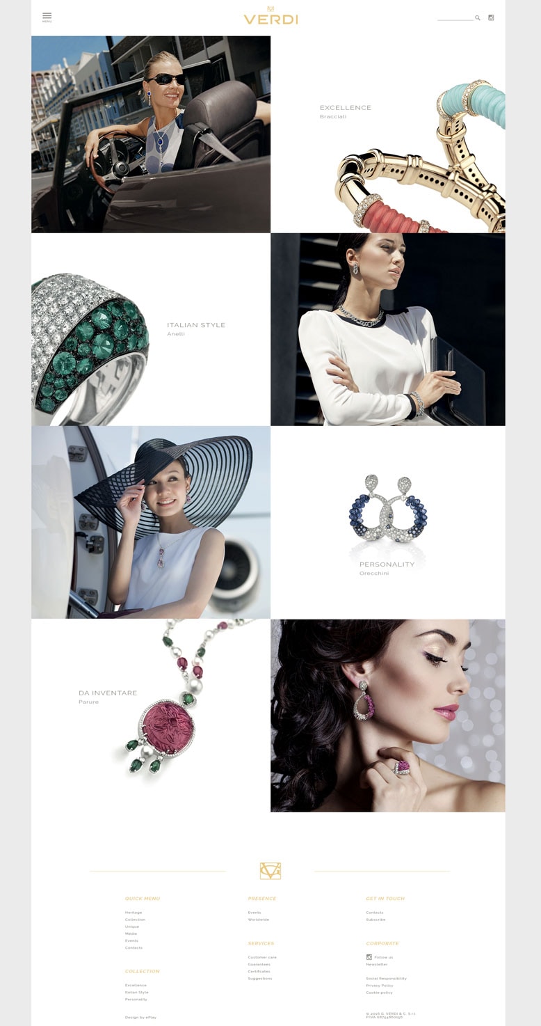Verdi Gioielli sito web — 3