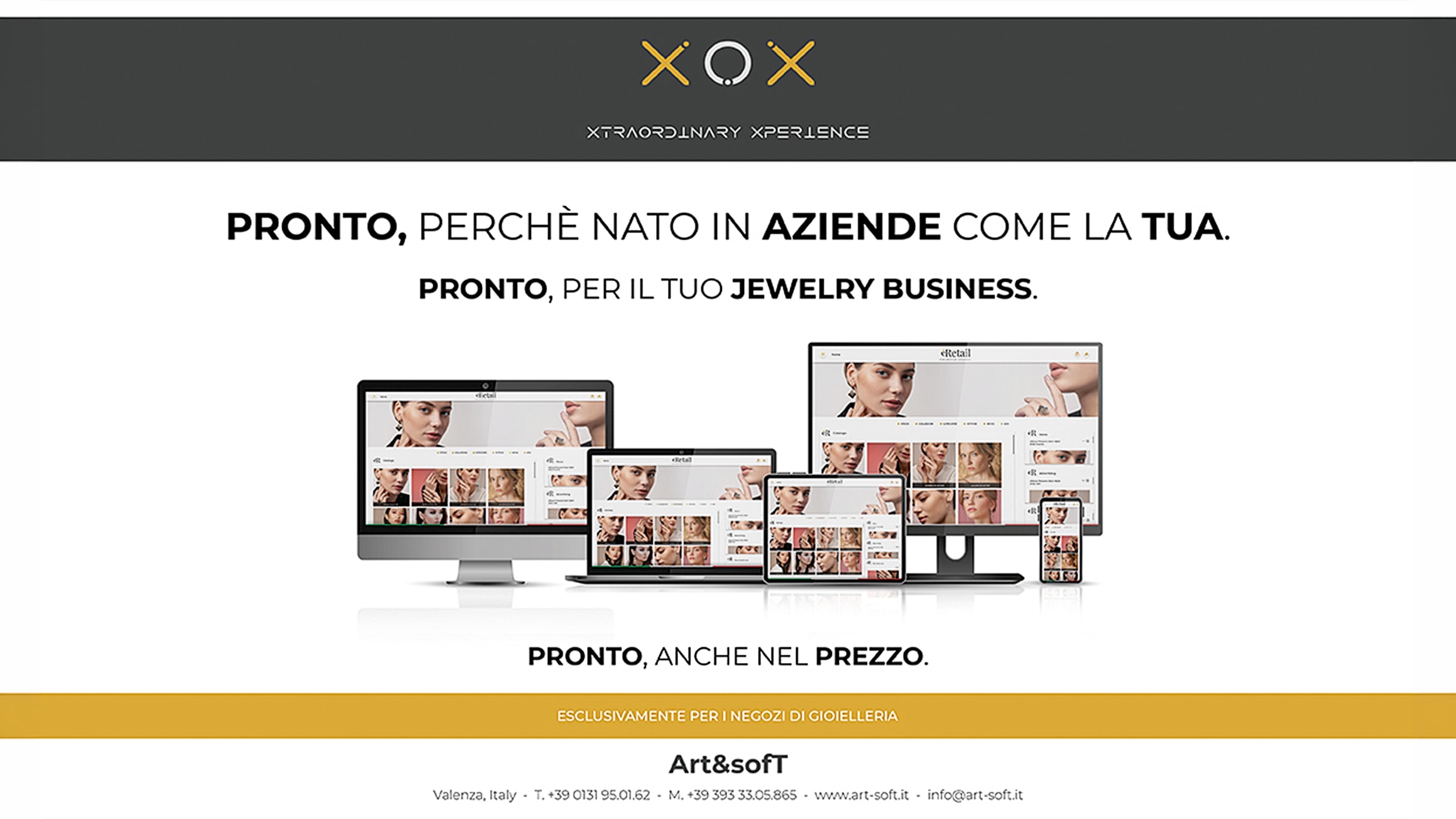 Piattaforma di vendita di gioielli XOX: un software, molte funzionalità