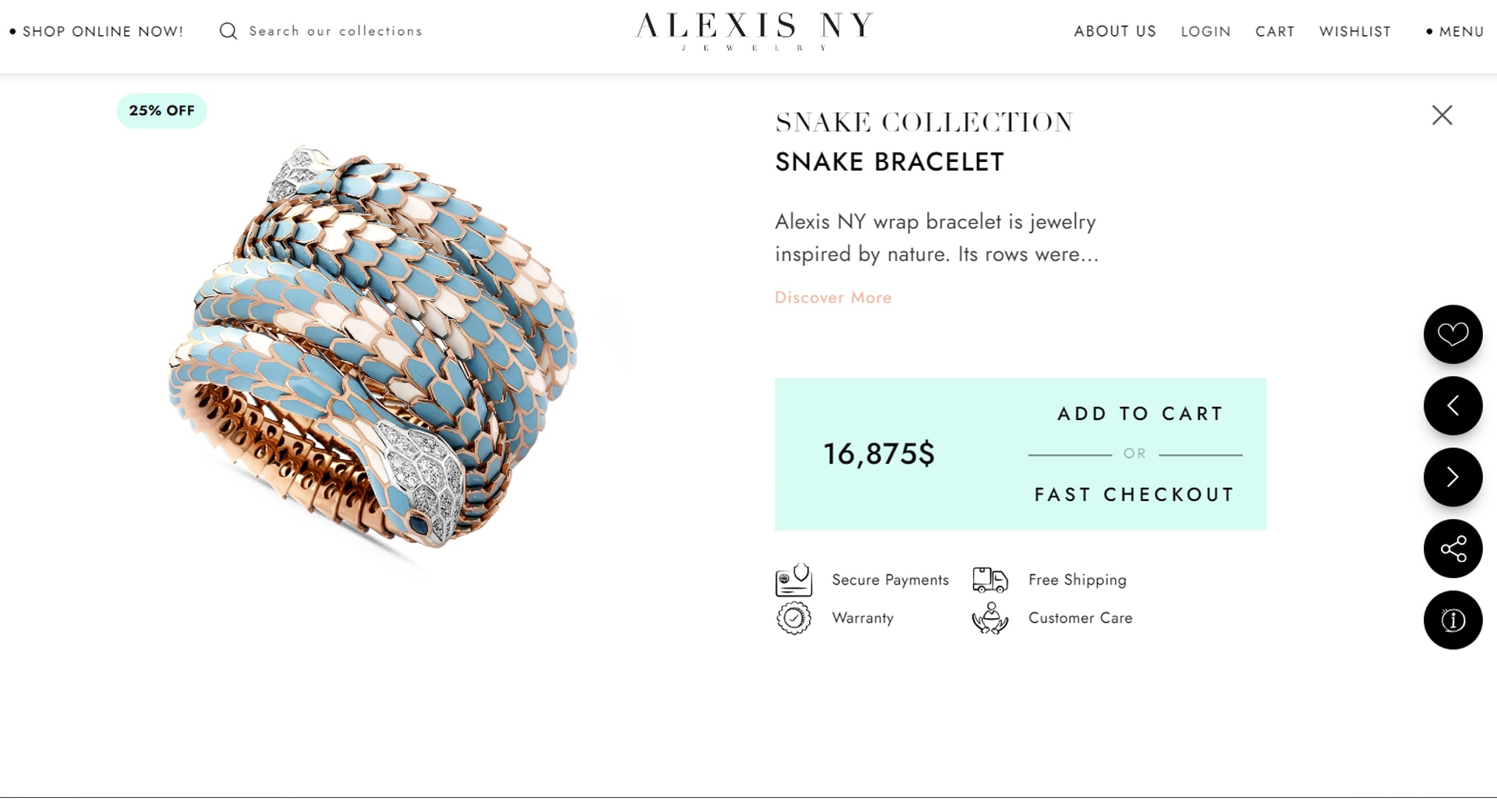 Alexis NY sito web e-commerce — 1