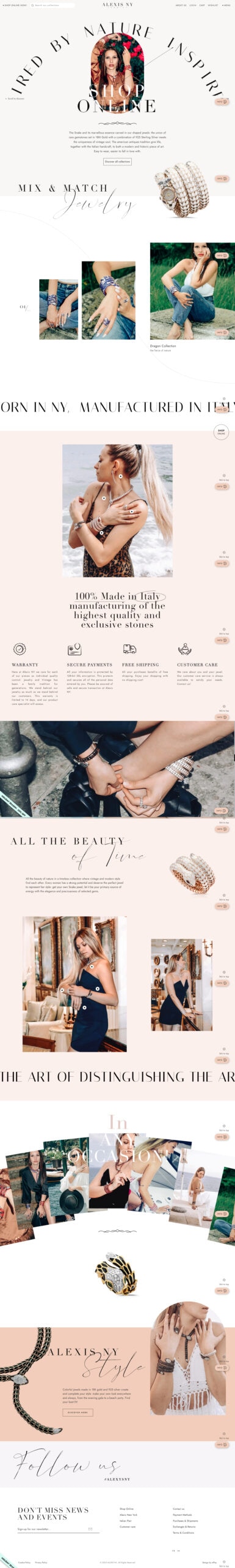 Alexis NY sito web e-commerce — 3