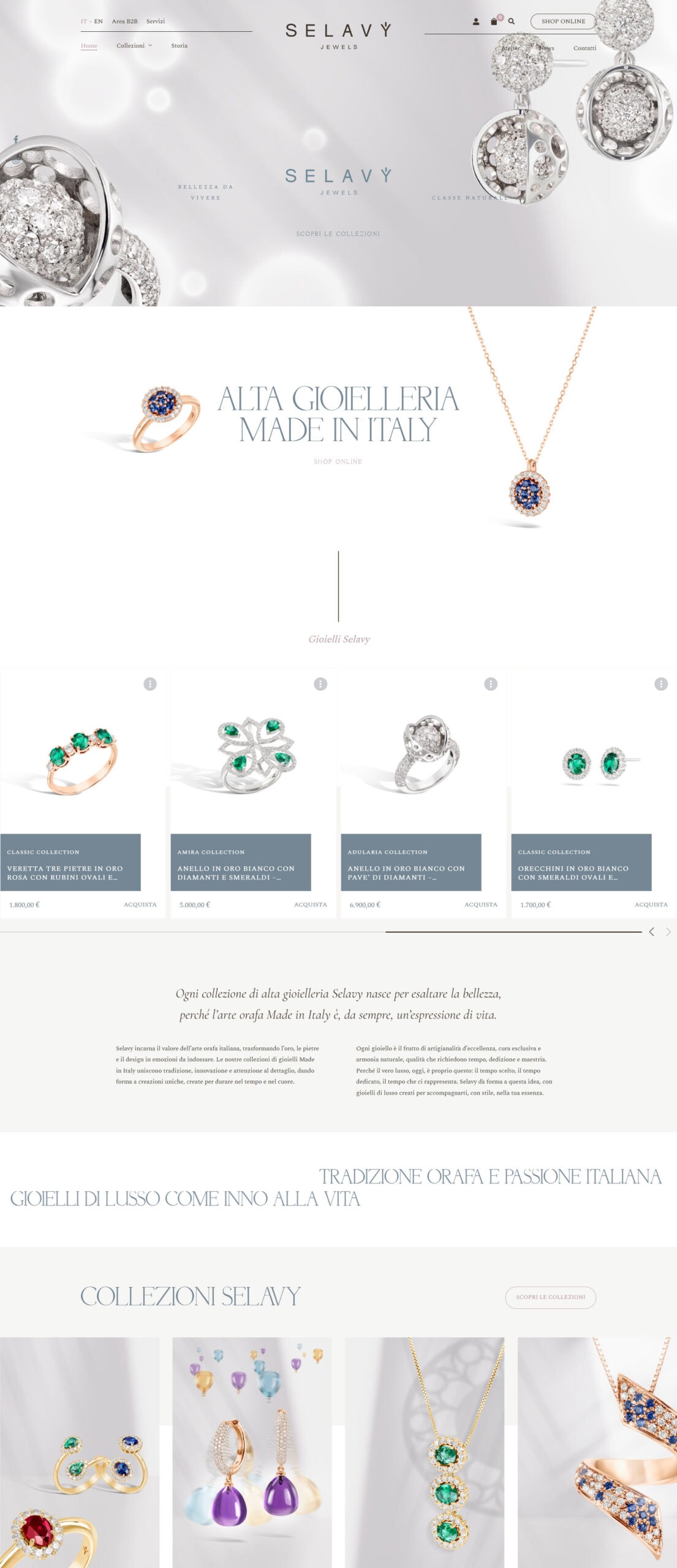 Selavy' sito web e-commerce — 2